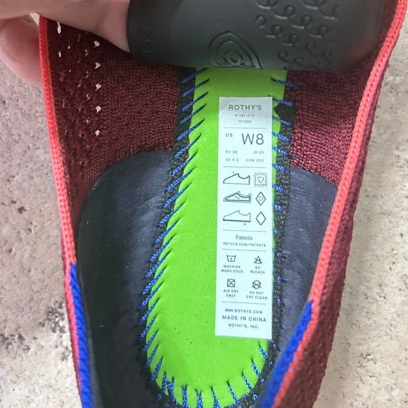 Rothy's The Ballet Flat Bow Berry Mesh Size 8 NWOB - Picture 5 of 8